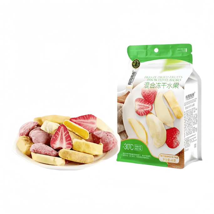 Youling Youshi Freeze-Dried Mixed Fruits Durian Dried Soaked in Milk 48g*1 Bag