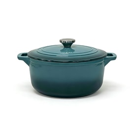 Sinamon 鋳鉄製ホーロー鍋 28cm (6QT) クリームホワイト、多機能家庭用