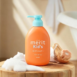 日本KAO花王 Merit 儿童泡沫植物柔顺干爽护发素 360ml