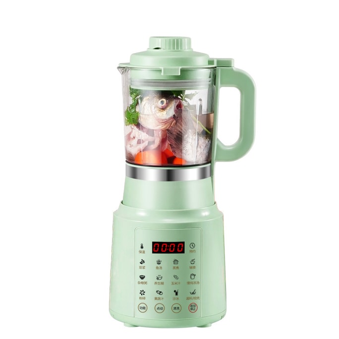 Wall breaking machine soybean milk machine 800ml bubble free bean automatic cleaning low noise green 110V 1 Pack