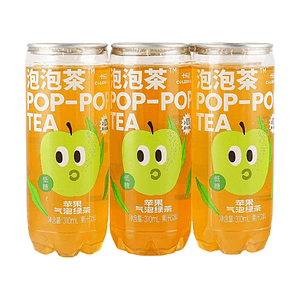 Apple Sparkling Green Tea Juice Drink 10.48 fl oz*6 packs【Low Sugar】【Juice Content ≥10%】