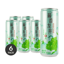 金匯源泉 葡香龍井青提氣泡茶 315ml *6【6份超值裝】【0脂】【甘醇鮮爽 夏日消暑必備】