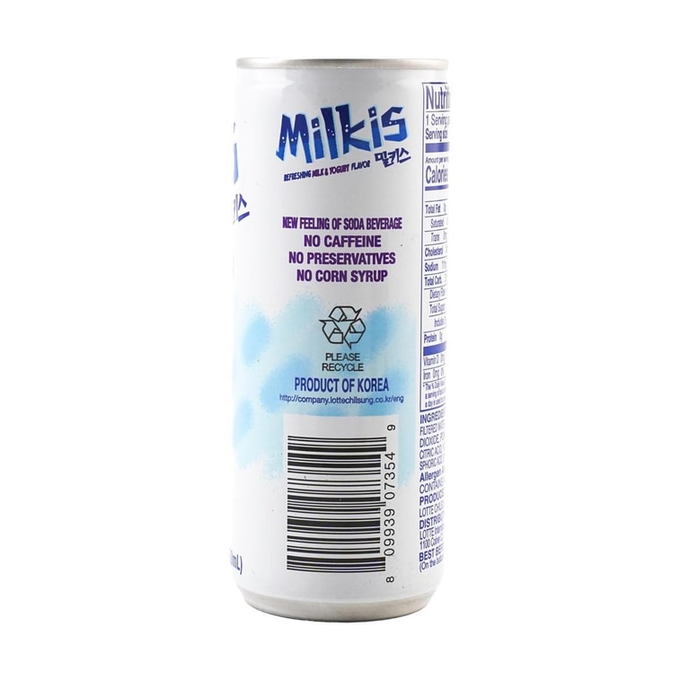韓國LOTTE樂天 MILKIS妙之吻 牛奶碳酸飲料 蘇打汽水 原味 250ml【0脂】【包裝隨機發】 13