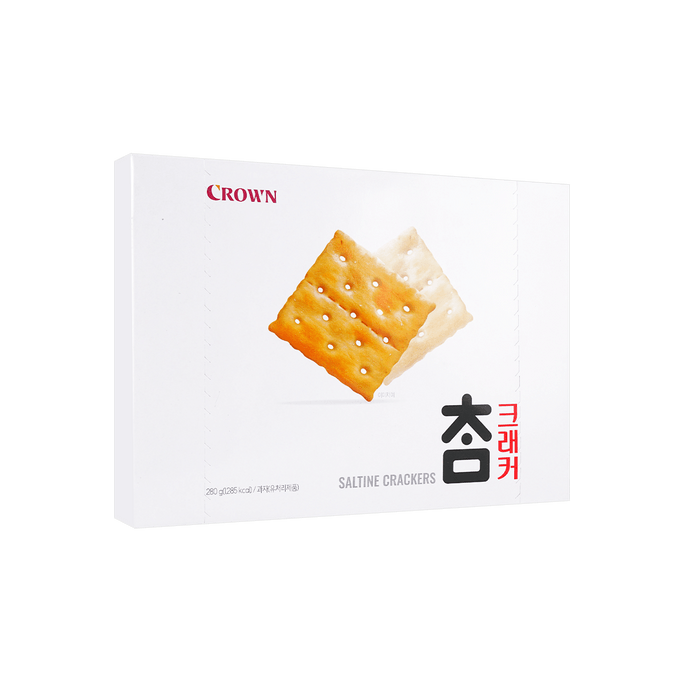 韩国CROWN 苏打饼干 奶盐饼干小零食 280g