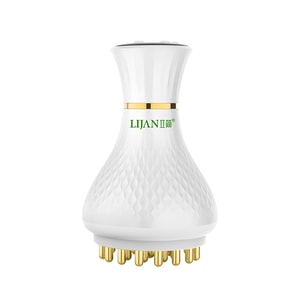 I 50-Speed Brass Electric Meridian Brush, Red Blue Light Hot Compress EMS Vibration Body Massager 1 Set