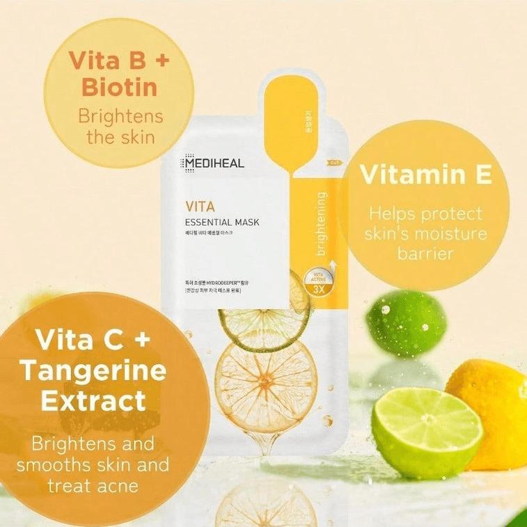 Best n Sheet Mask - Vita Essential Face Mask 10 Sheets Vitamin Mask For ...