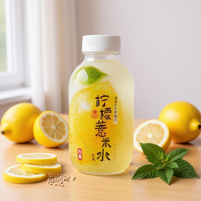 六养 柠檬薏米水 柠檬汁养生植物茶饮料 330ml 【祛湿养脾胃】【0脂低糖低卡】