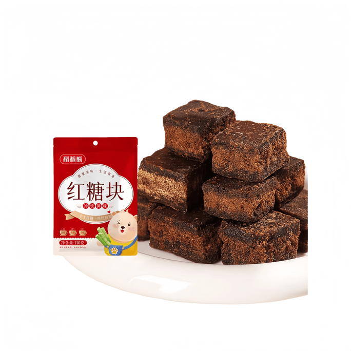 Daodao Bear Brown Sugar Blocks, Authentic Traditional Brown Sugar, 110g*1 Bag