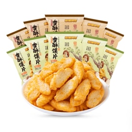 【中国直邮】 刺猬阿甘 香酥馍片 孜然烧烤味 +香辣鸡翅味 金黄酥脆 解馋充饥 办公室小零食 18g*10包