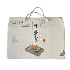 【美国直邮】 美国 美国外婆家 产 外婆家 礼盒 招牌大肉粽3个/蛋黄肉粽4个/碱水豆沙3个 鲜制作