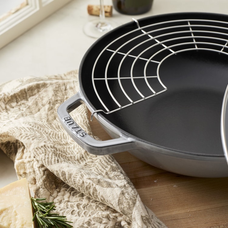 STAUB Cast Iron 4.5-qt Perfect Pan 4.5-qt / Graphite Grey - Yami.com
