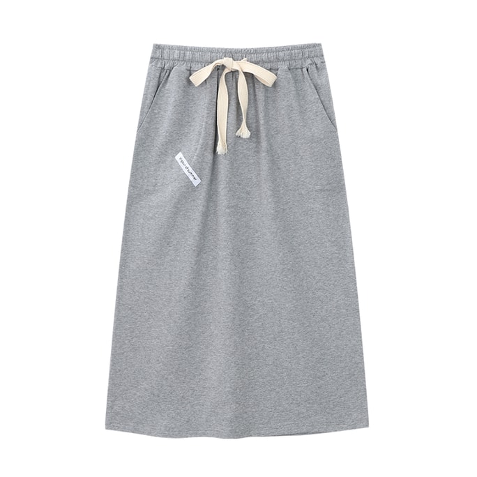 HSPM New Casual Lace Up Skirt Grey M