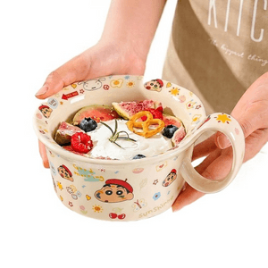 Yogurt Fruit Salad Bowl Tableware 550ml Painter Crayon Shin-chan 1pc