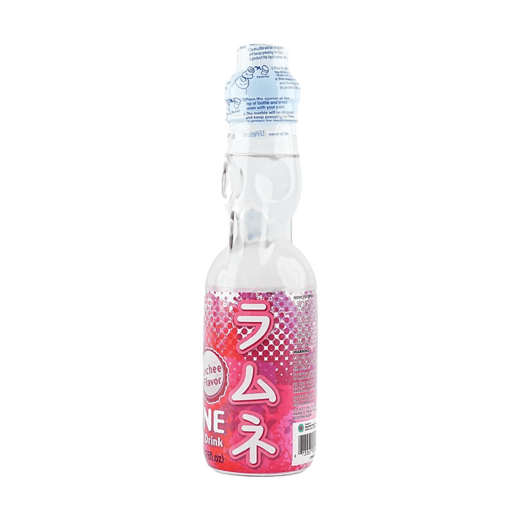 Ramune Drink 7 Flavors Combination Pack Original +Peach+Melon+Mango+Strawberry+Lychee+Orange Flavor, 6.76 fl oz*7【7 Pack 15
