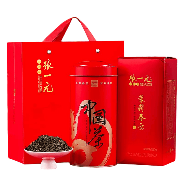 中国直送】張一源 強香新茶（ジャスミン春雲）360g [180g×2缶] ギフト