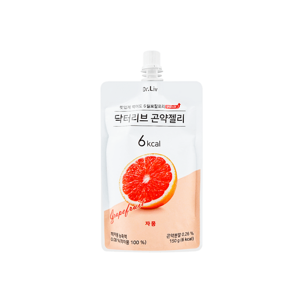 商品详情 - 韩国DR.LIV 低糖低卡蒟蒻果冻 西柚味 150g - image  0