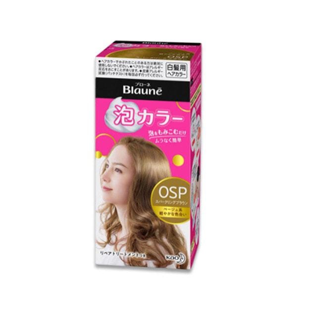 【日本直郵】KAO花王 Blaune純植物泡沫染髮劑 遮白髮 #0SP清麗棕