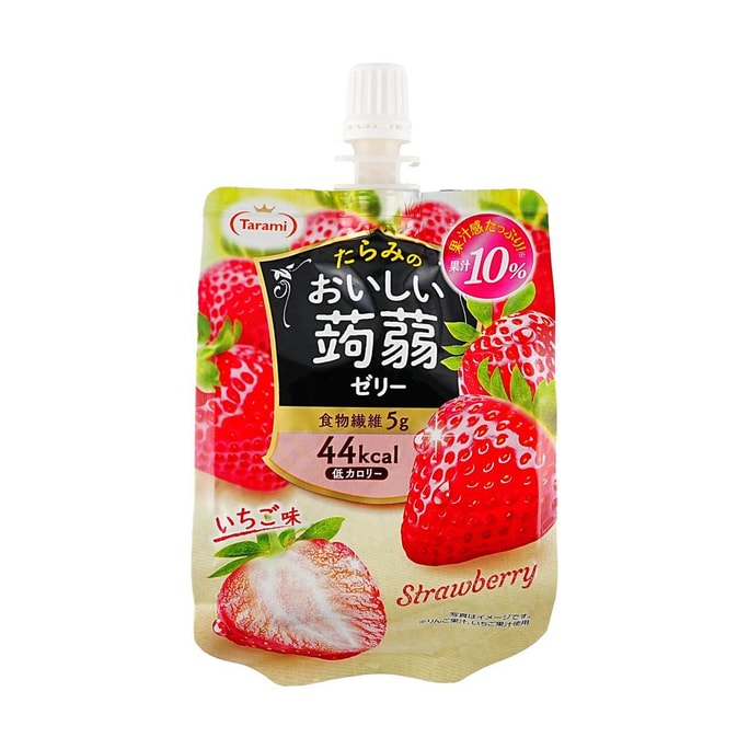 Konjac Jelly Drink Strawberry Flavor 5.2oz【 0 Fat Low Calories】
