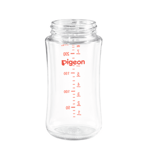 Glass Baby Bottle; Replacement Body 8.1oz/240ml, Wide Neck, Heat-Resistant, Drop-Proof