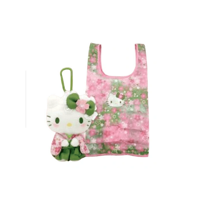 Matcha Kimono Series Plush Keychain Storage Bag Set (1 piece) [Hello Kitty]