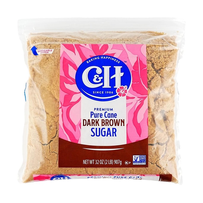 프리미엄 순수 사탕수수 흑설탕, 32온스 【비GMO】【케이크, 베이킹용】