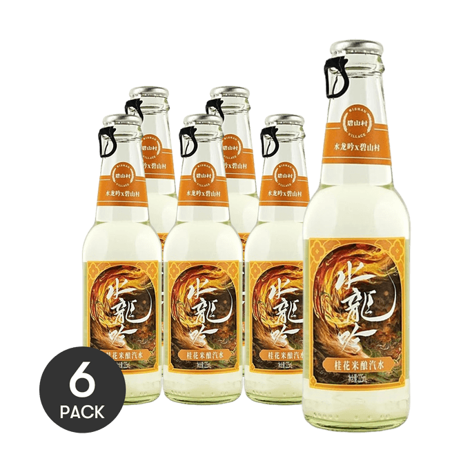 비샨 빌리지 계화주 소다 7.6fl oz [계화주, 상쾌하고 달콤한 뒷맛] *6【6팩】