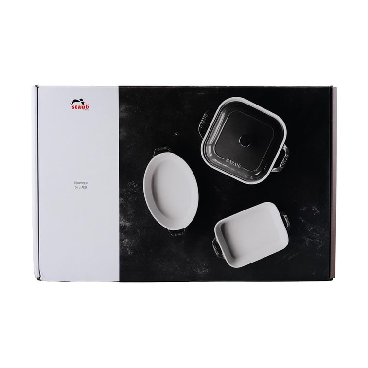 세라믹 베이킹 접시 세트, 4개, 마카롱 혼합 베이킹 접시 세트, 라이트 핑크 15