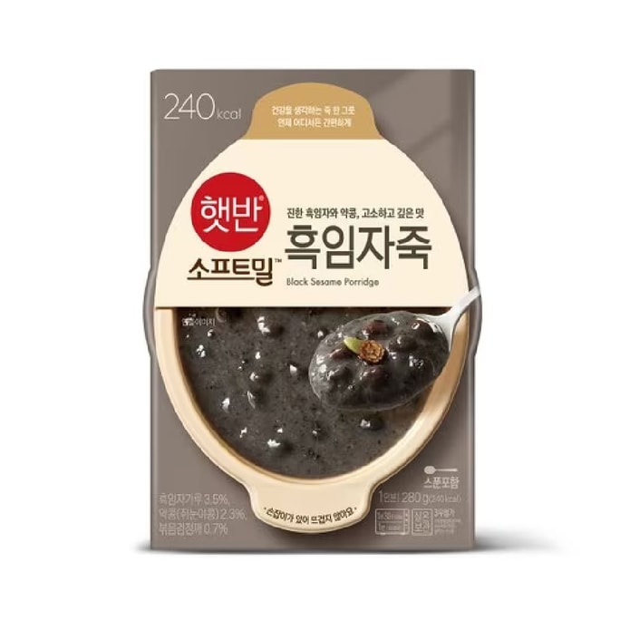韓国 BIBIGO 黒ごま粥 280g (容器)