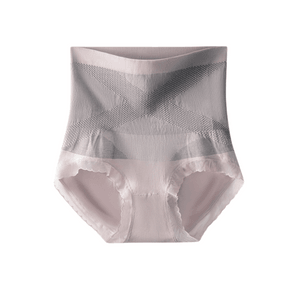 High Waisted Abdominal Tightening Buttocks Lifting Oversized Underwear Purple One Size