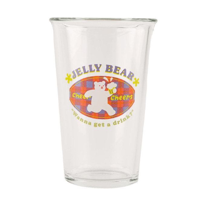 Glass Cup Breakfast Mug Beer Glass Jelly Bear2, 12.85 fl oz