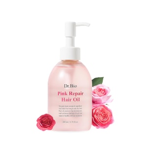 Dr. Bio Pink Repair Hair Oil – Lightweight Split End Treatment for Damaged Hair with Probiotics & Protein | Moisturizing, Non-Greasy Formula 200ml