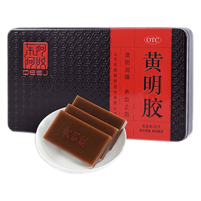 Yellow gelatin nourishes yin moistens dryness nourishes blood stops bleeding and causes constipation 250g 1 box