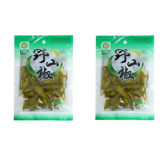 Sweet sour and spicy pickled peppers with salted vegetables a perfect side dish for rice 100g*2 bags