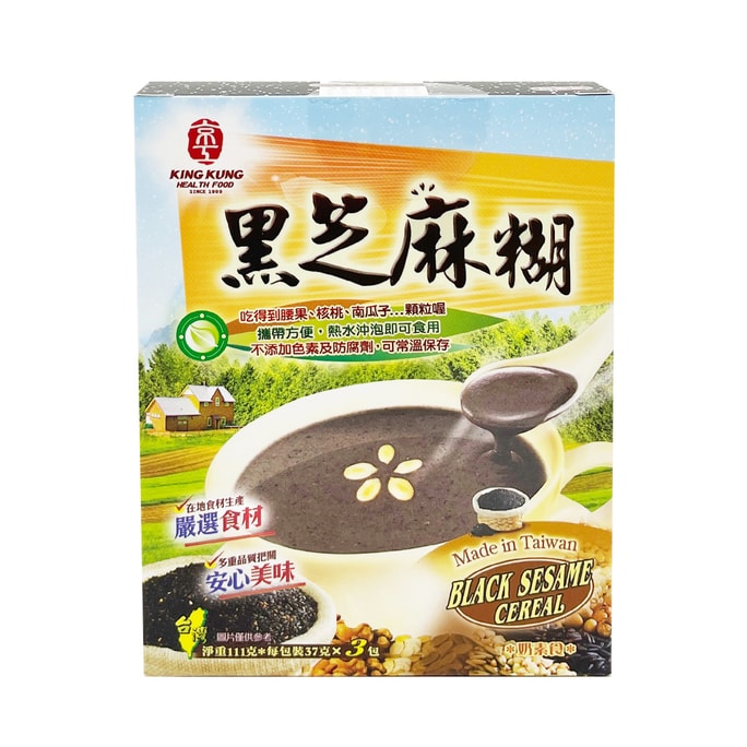 【台湾直邮】 京工 黑芝麻糊 111g 3入