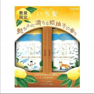 日本 KRACIE 伊卡美柚子洗发水护发素限量版套装 480毫升+480克