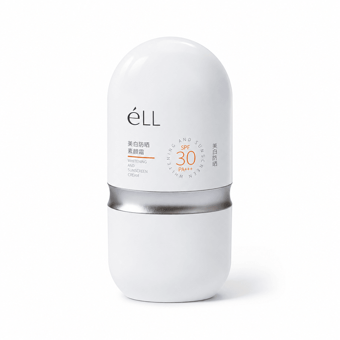 ELL Lazy Face Cream Isolating Face Whitening Naked Makeup Concealer Invisible Sunscreen Three In One Genuine Whitening Sunscreen 30g * 1