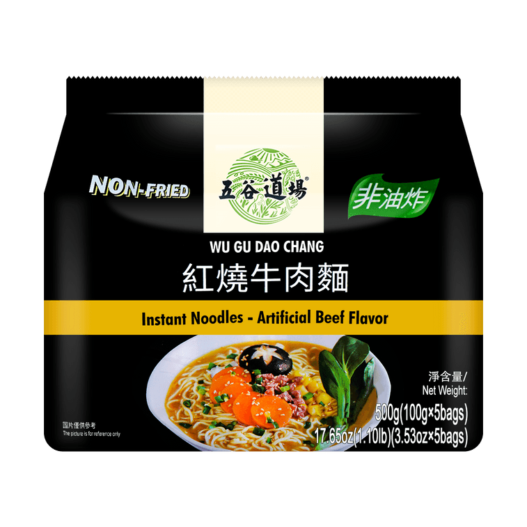 五穀道場 泡麵 紅燒牛肉麵 袋裝 100g*5包 13