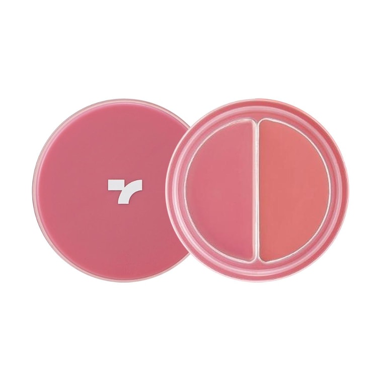 Cheek Tone Lip And Cheek Duo Balm, Half-Velvet Matte + Half-Gloss, with Silicone Brush, 0.16 oz. #01 Bunny Pink  3
