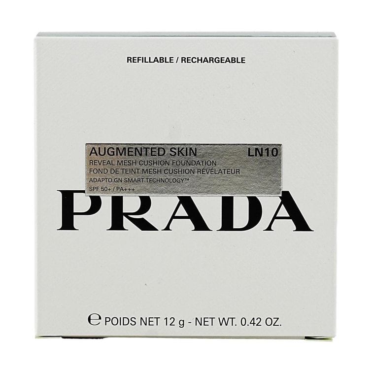 PRADA普拉達 尼龍氣墊 全新氣墊粉底液 高遮瑕持久 不脫妝 乾淨柔焦 妝感似膚感 SPF50+·PA+++ 12g #LN10 自然白皙色 7