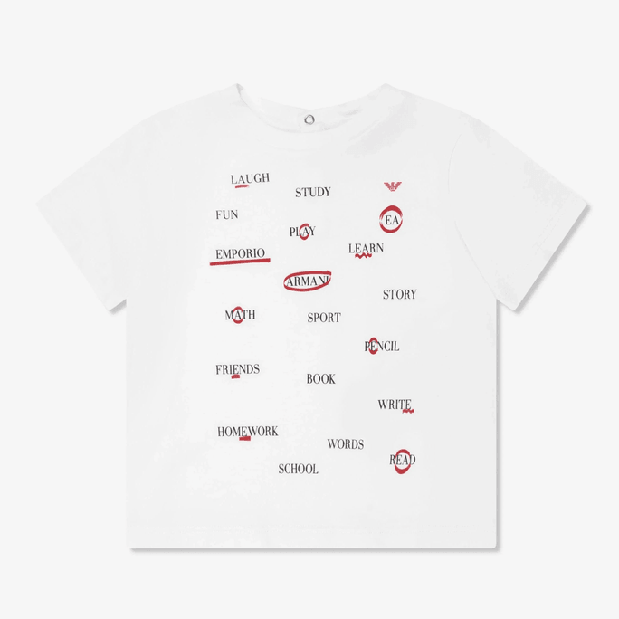  法国 Emporio Armani 象牙白 恤 - 6岁 6岁