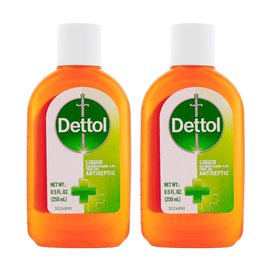 英国DETTOL滴露 家居温和不刺激杀菌消毒液 多功能洗衣服室内除螨 250ml*2