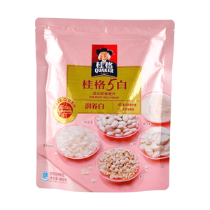 桂格 5白混合即食燕麥片 460g 【富含菸鹼醯胺 潤養白】【早餐代餐養生粥】