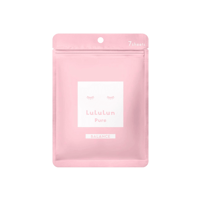 Face Mask Pure Pink, 7 Sheet