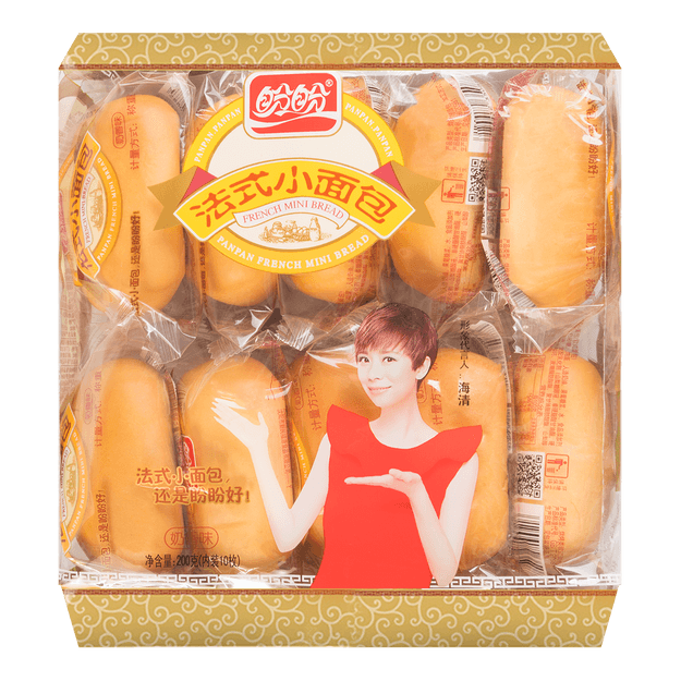 盼盼 法式小面包 奶香味 10枚入 200g