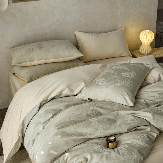 [중국 직송] Lullabuy Miyujian 4피스 코튼 침구 세트(퀸 사이즈)