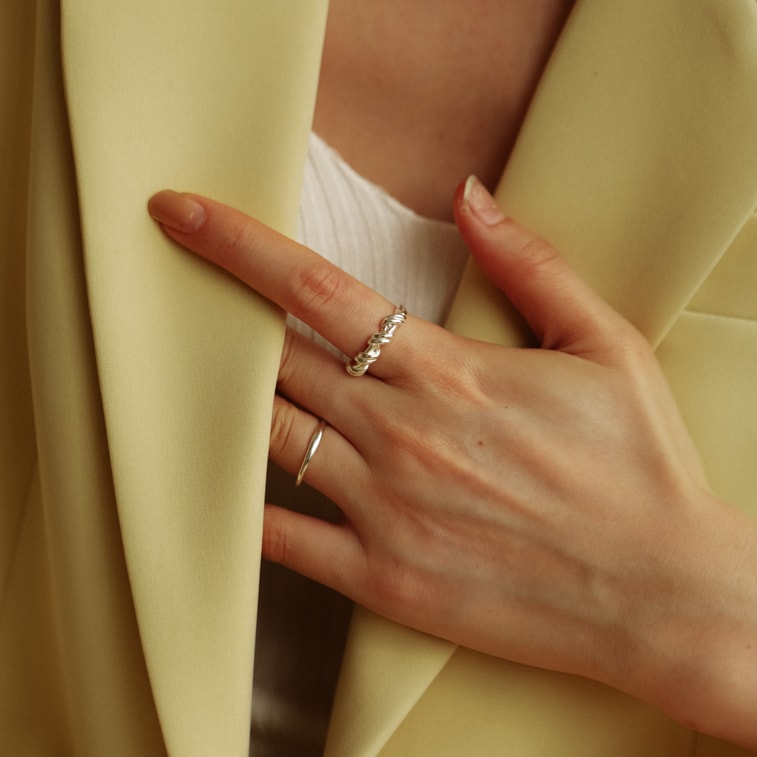 SHAPES STUDIO 925银多圈打结戒指(可调节) 一个 3