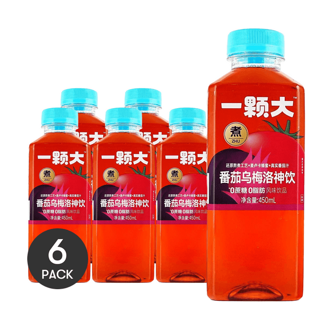 토마토 플럼 로젤 음료, 446ml *6팩【백설탕 0g, 지방 0g】
