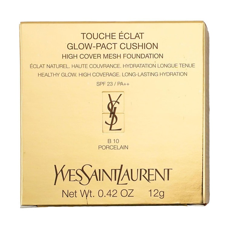 Yves Saint Laurent YSL圣罗兰 水感粉光气垫 粉气垫  持久遮瑕保湿 粉质细腻 轻薄服帖 干皮挚爱 12g SPF23·PA++ #B10 白皙肤色 黄一白【HOT】 12