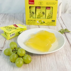 Chef M Jellyvely Shine Muscat Green Grape Flavor Jelly, 2.11 oz*6 pack [GS25 Selected]