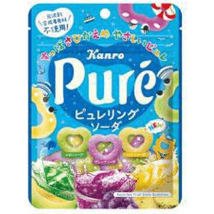 【日本直邮】甘乐Kanro 苏打果汁软糖三种口味 63g